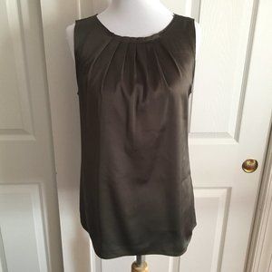 Ann Taylor Loft Sleeveless Olive Green Blouse